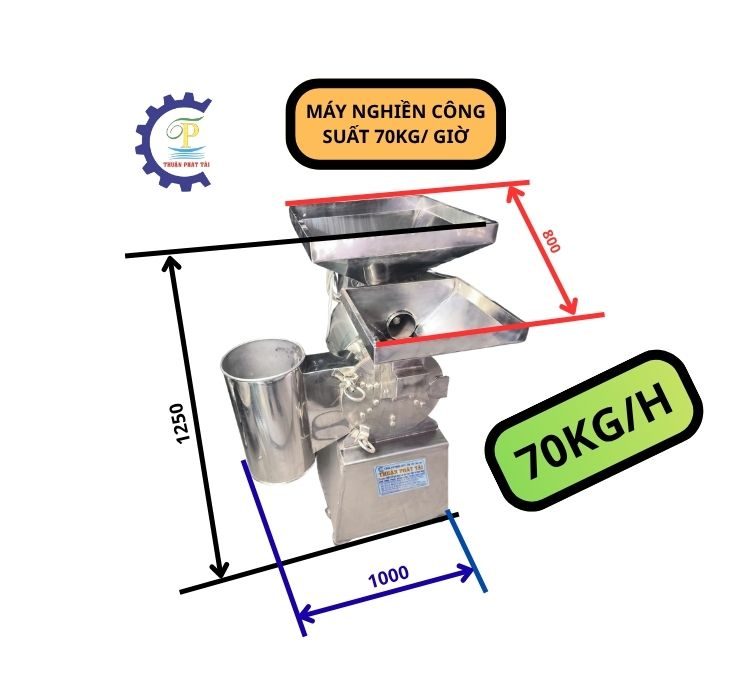 Máy nghiền siêu mịn công nghiệp công suất 70kg/h TPT63