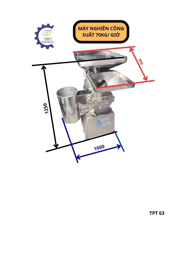 Máy nghiền siêu mịn công nghiệp công suất 70kg/h TPT63 3 Máy nghiền siêu mịn công nghiệp công suất 70kg/h TPT63 - Ảnh 3